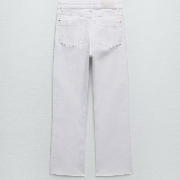 NWT Zara High Rise Mini Flare Jeans - Picture 7 of 8